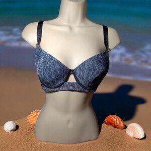 Coobie Bra Padded Underwire 38B Heathered Black Gray Everyday